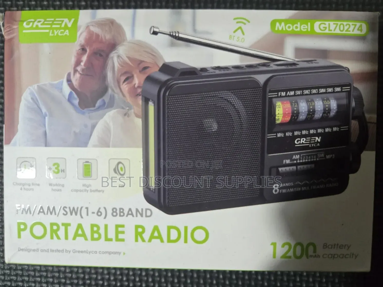 Original Rechargeable Portable FM/AM SW (1-6) 8 Band Radio