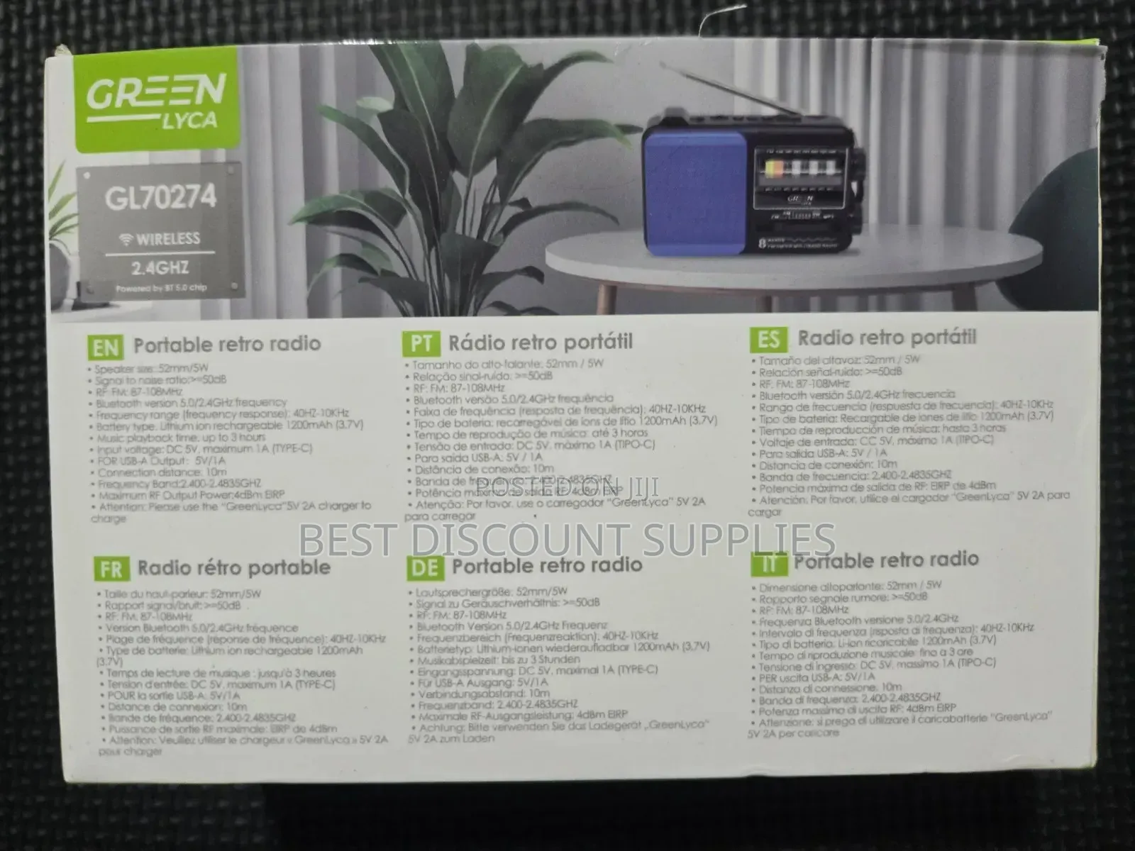 Original Rechargeable Portable FM/AM SW (1-6) 8 Band Radio
