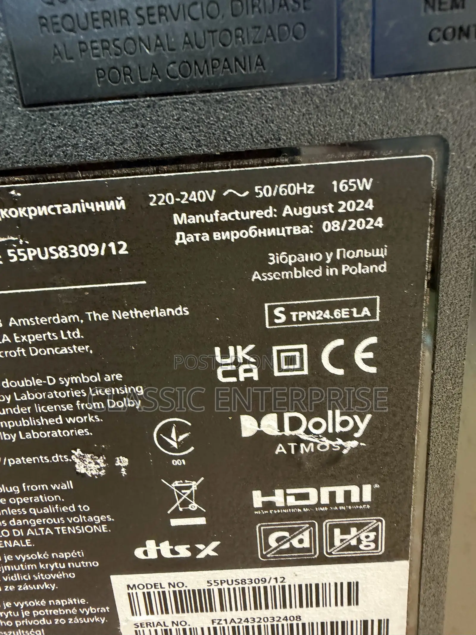 Philips 55 Inches 2024/2025 Model Premium Uhd Graphics TV