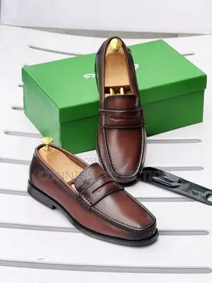 GB Coffee Leather Penny Loafers