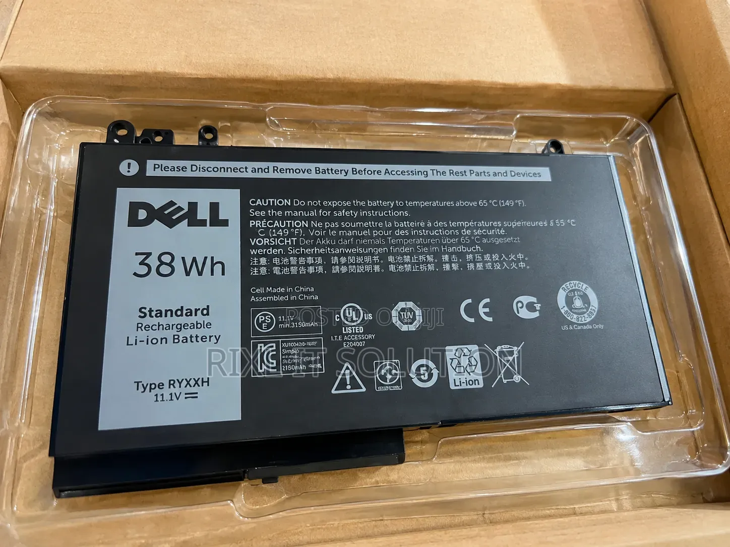 Dell RYXXH 38Wh Genuine Laptop Battery for Latitude 3150 3160 5000