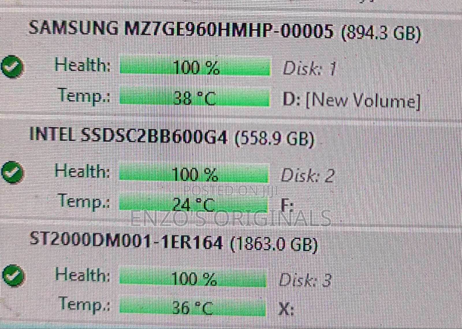 600gb SSD Drive 2.5inch SATA Intel Brand 100% Health Like New Tested