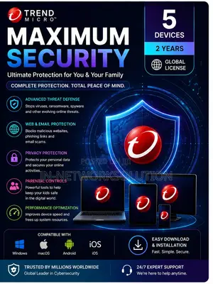 Trend Micro Maximum Security 5 Devices/ 2 Years (GLOBAL)