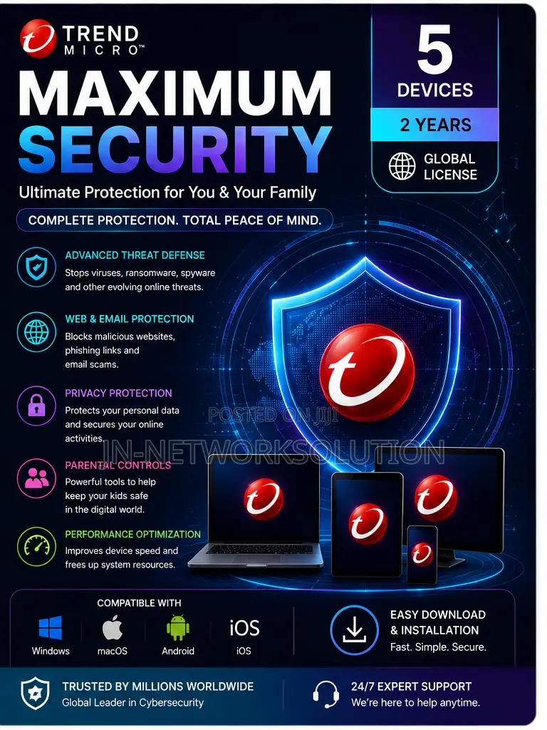 Trend Micro Maximum Security 5 Devices/ 2 Years (GLOBAL)