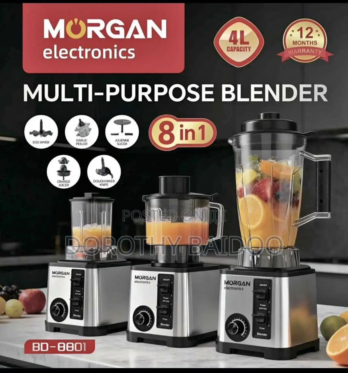 Morgan 8 in 1 Heavy Duty Commercial Blender