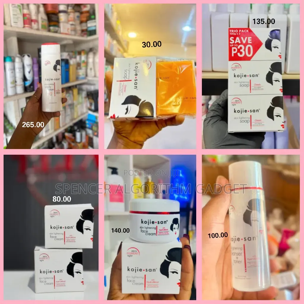 Kojie San Lt/Face CRM/Soap/Cleanser+tone(tap the Picture for Prices)