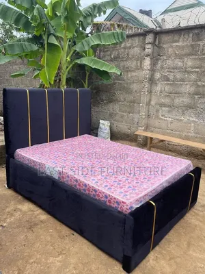 Double Bed Frame Suede Fabric