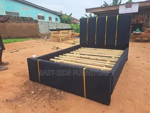 Double Bed Frame Suede Fabric
