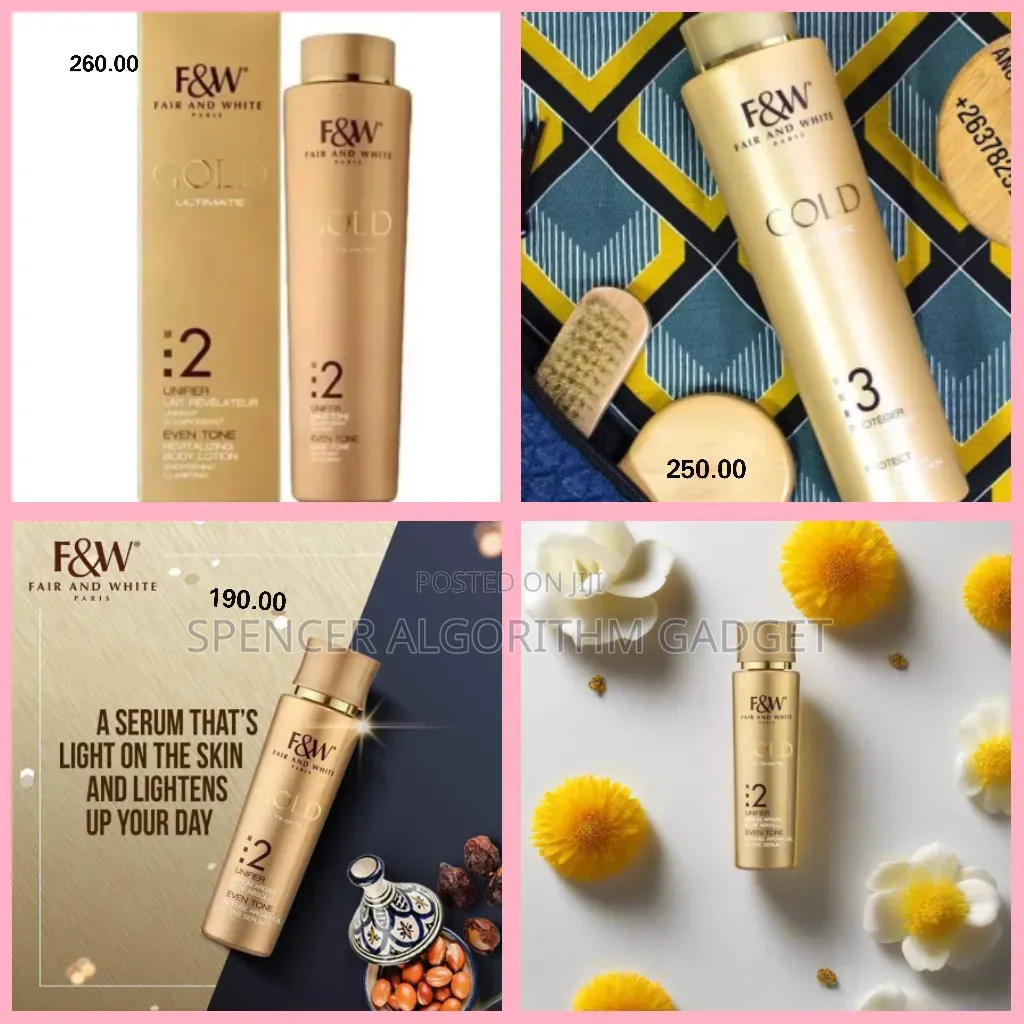 Fair and White Gold 2 3 Face and Body Care-Tap the Pic for Prices