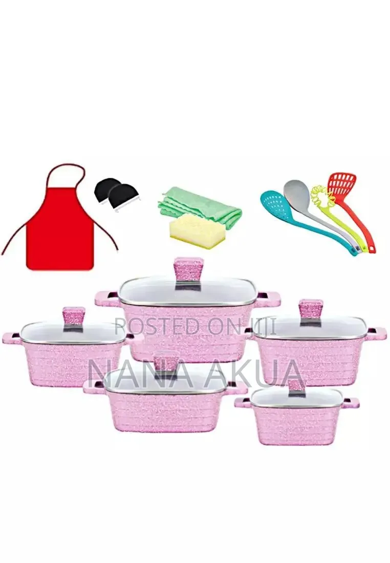 Dessini 19-Piece Die-Cast Non-Stick Square Casserole Cookware Set
