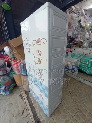 Multi-Tier Plastic Baby Kids Storage Cabinet