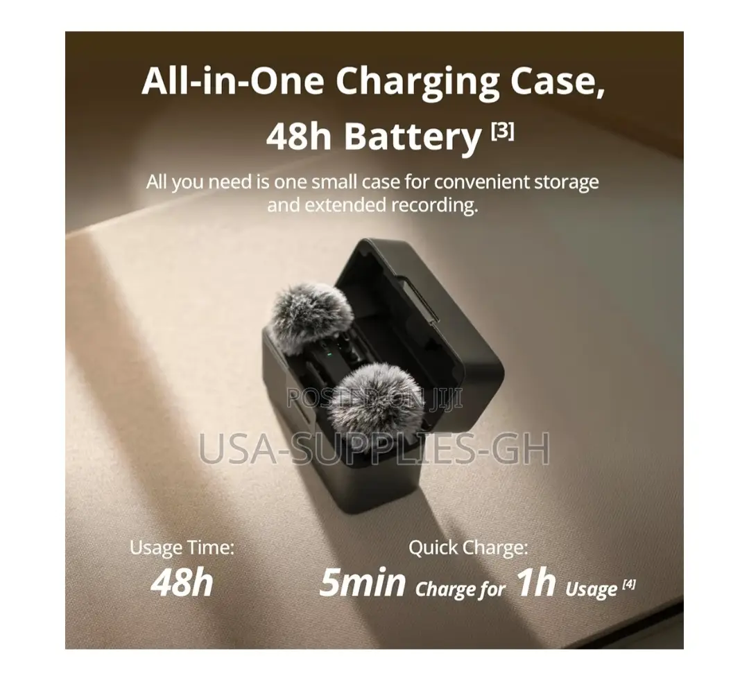 DJI Mic Mini (2 TX + 1 RX +Charging Case) Wireless Microphone From Usa