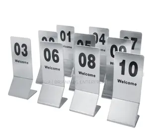 Stackable Table Numbers Stainless Steel Table Numbers