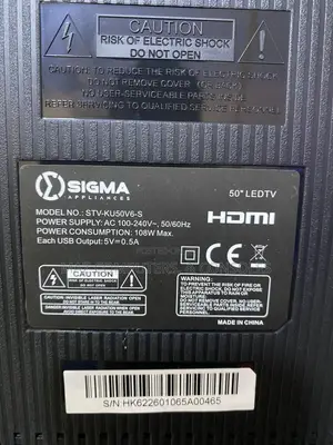 50 Inches Fully Digital Smart Frameless SIGMA TV