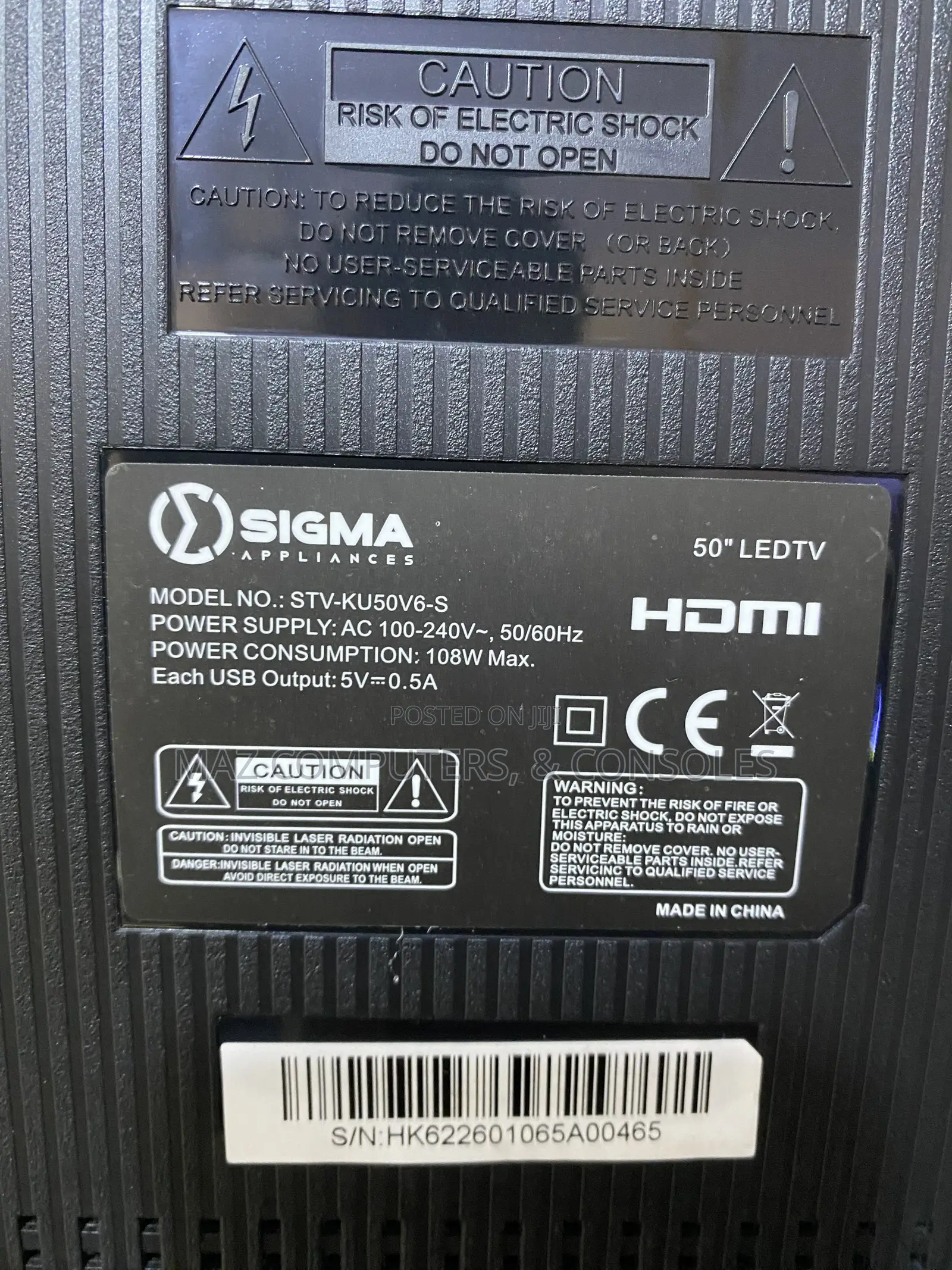 50 Inches Fully Digital Smart Frameless SIGMA TV