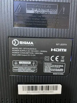 50 Inches Fully Digital Smart Frameless SIGMA TV