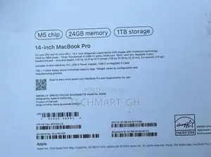 New Laptop Apple MacBook Pro 2025 M5 24GB Apple M5 SSD 1T