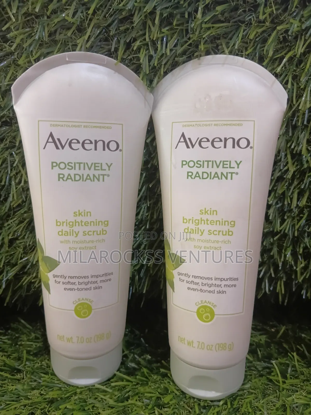 Aveeno Positively Radiant Skin Brightening Daily Scrub.