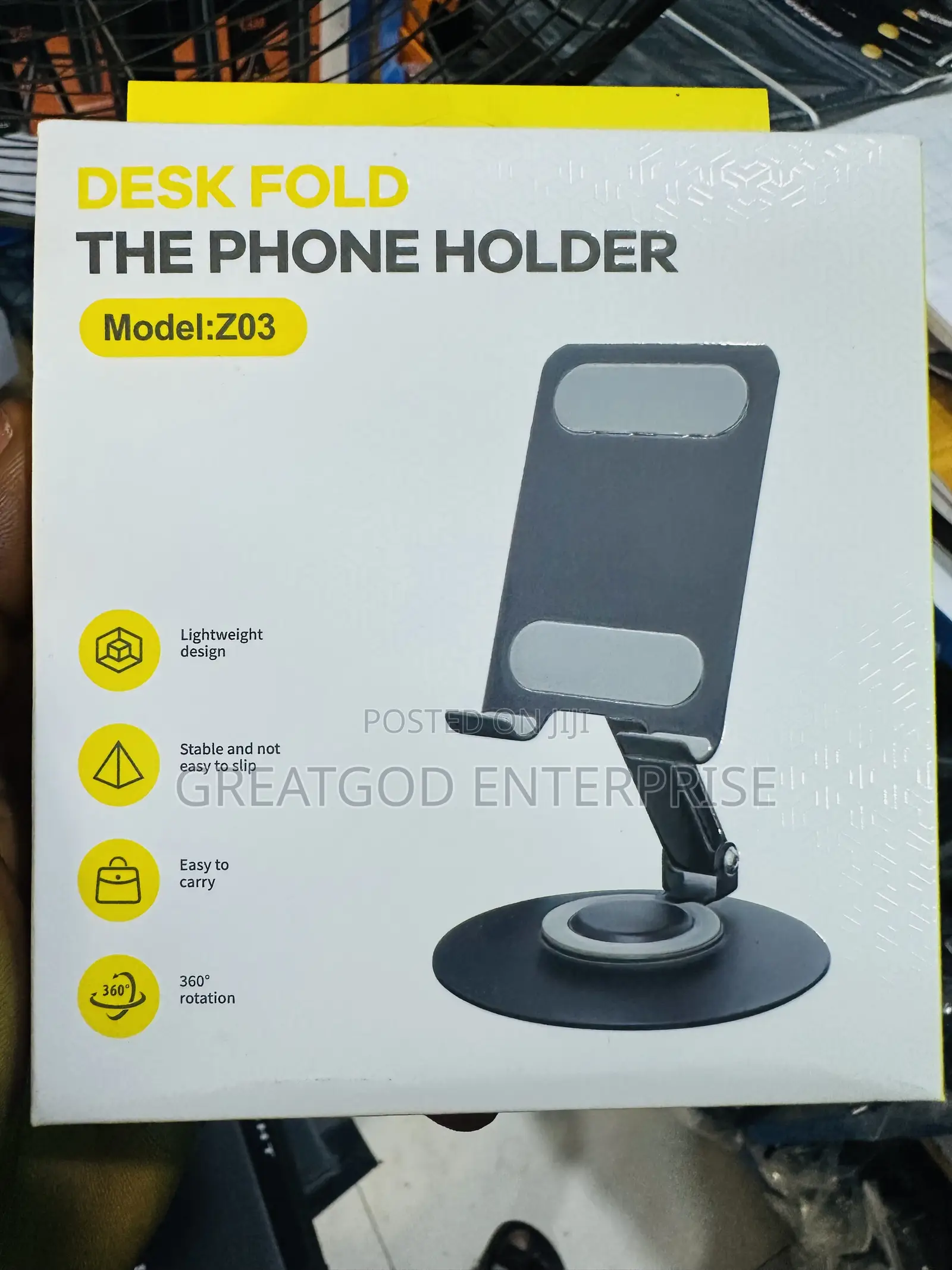 Desk Fold Model Z03 360° Rotating Phone Holder