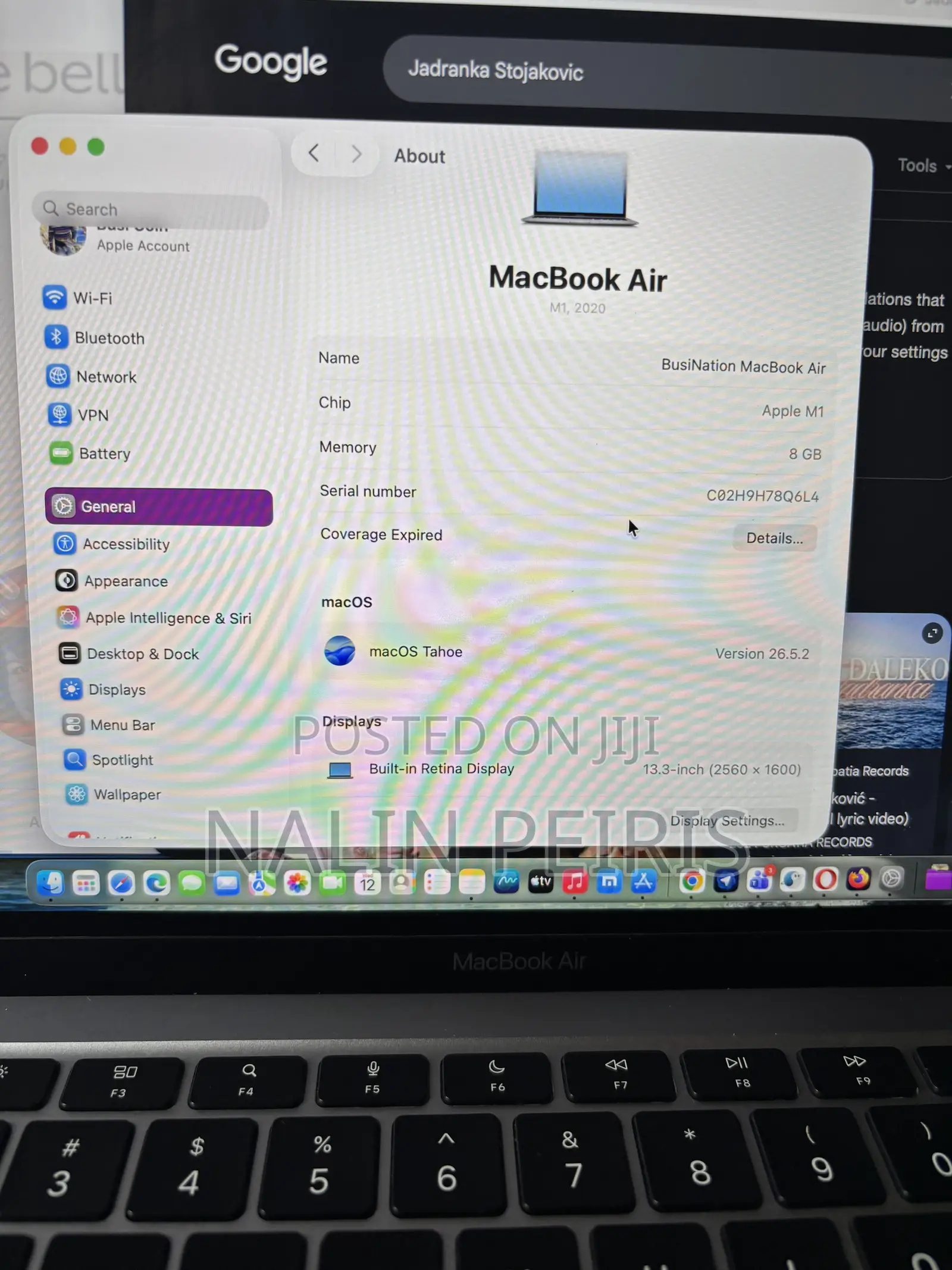 Laptop Apple MacBook Air 8GB Apple M1 SSD 256GB