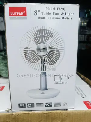 Lutfah F880 8" Table Fan Light