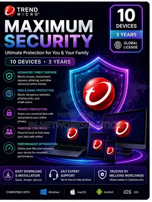 Trend Micro Maximum Security (10 Devices / 3 Years)