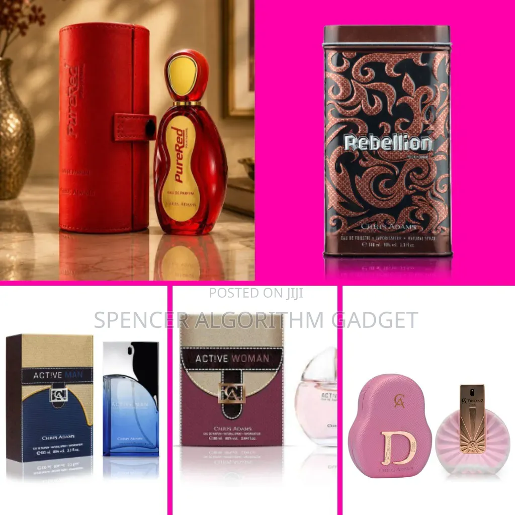 Chris Adams/ Active Woman Man/Dreamz Pink/Rebellion/Pure Red Perfume