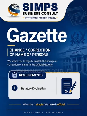 Gazetting of Name Change/Date of Birth