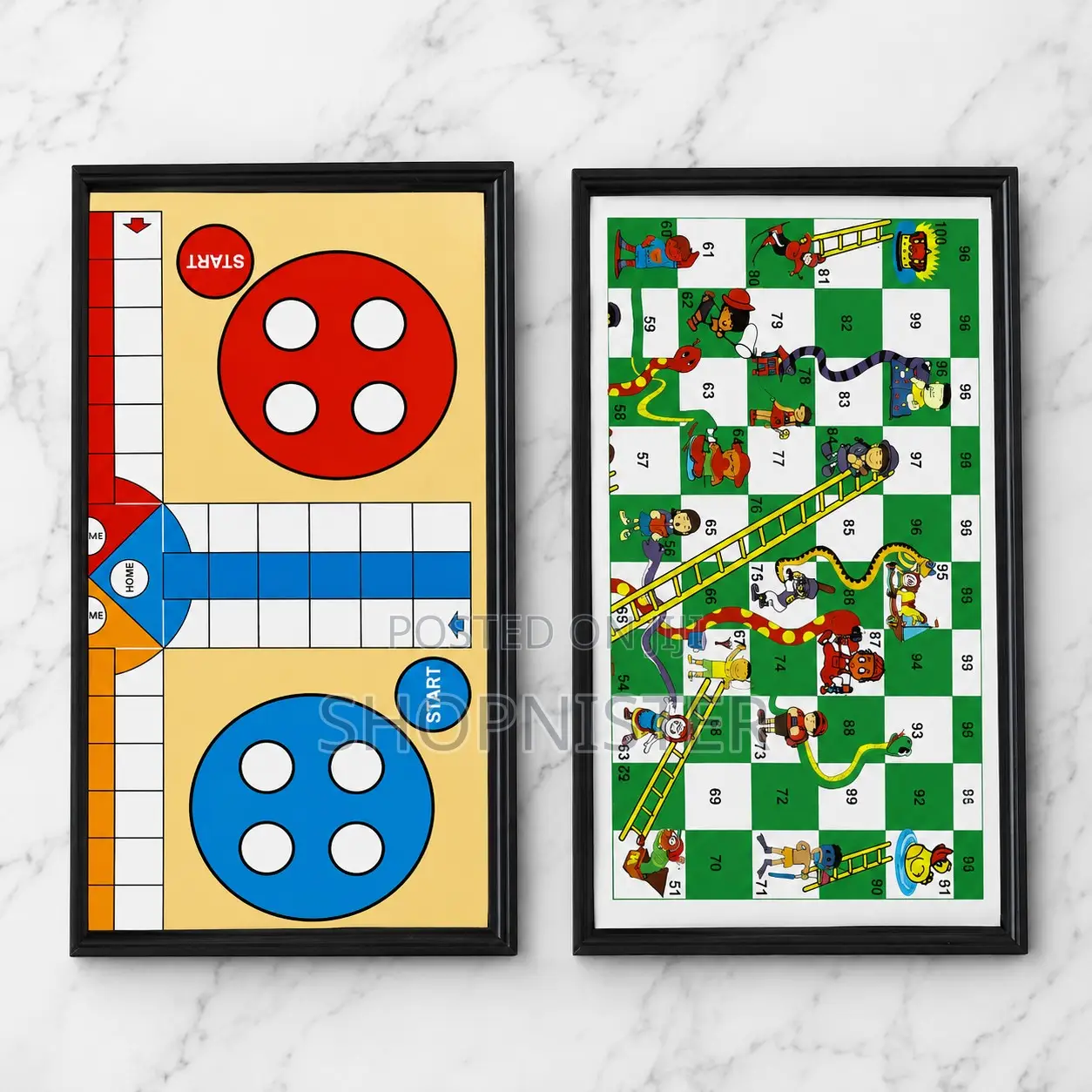 Combo 2-in-1 Ludo Snake Ladders Board Game
