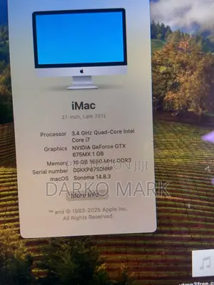 Desktop Computer Apple iMac 16GB Intel Core i7 HDD 1T