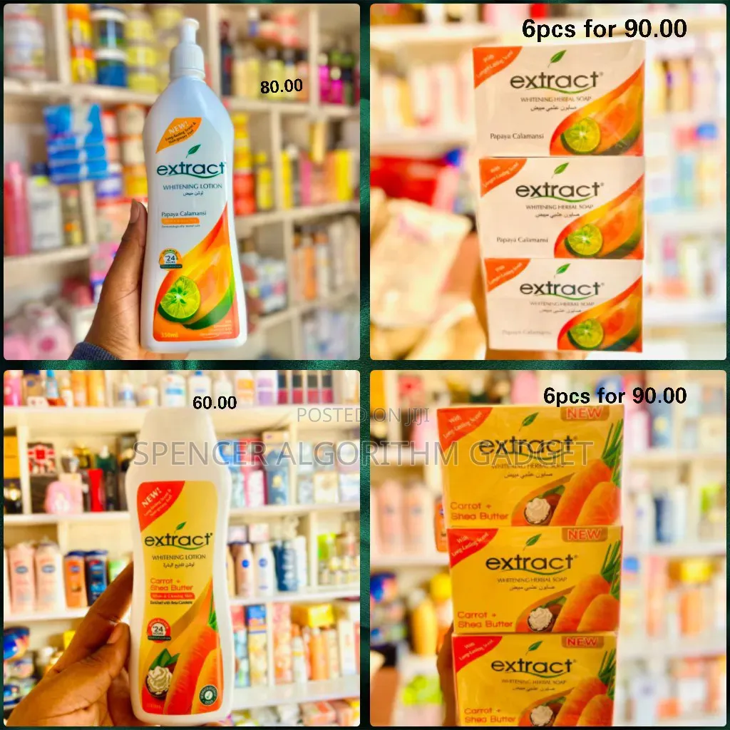 Extract Carrot+Shea Butter/Papaya Calamansi Lotion 200ml and Soap
