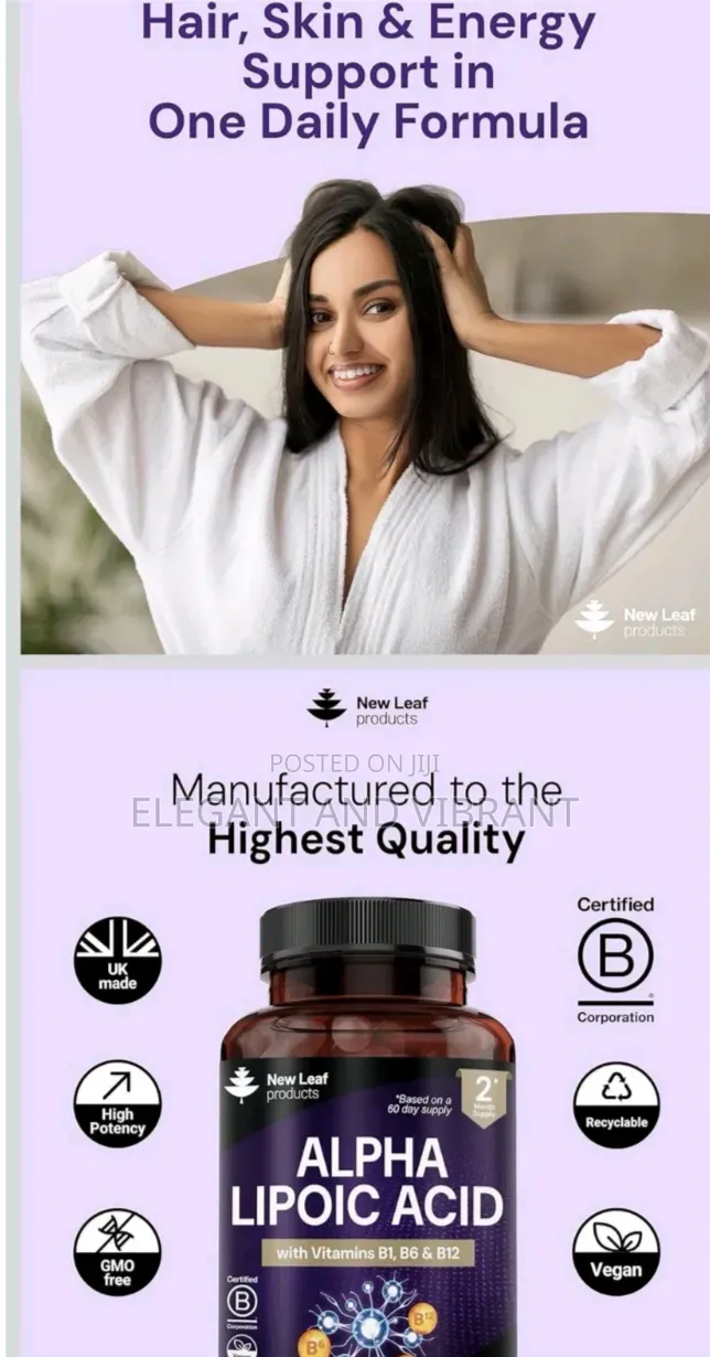 Alpha Lipoic Acid Complex With Vitamin B12,B6 Thiamine 600mg ALA