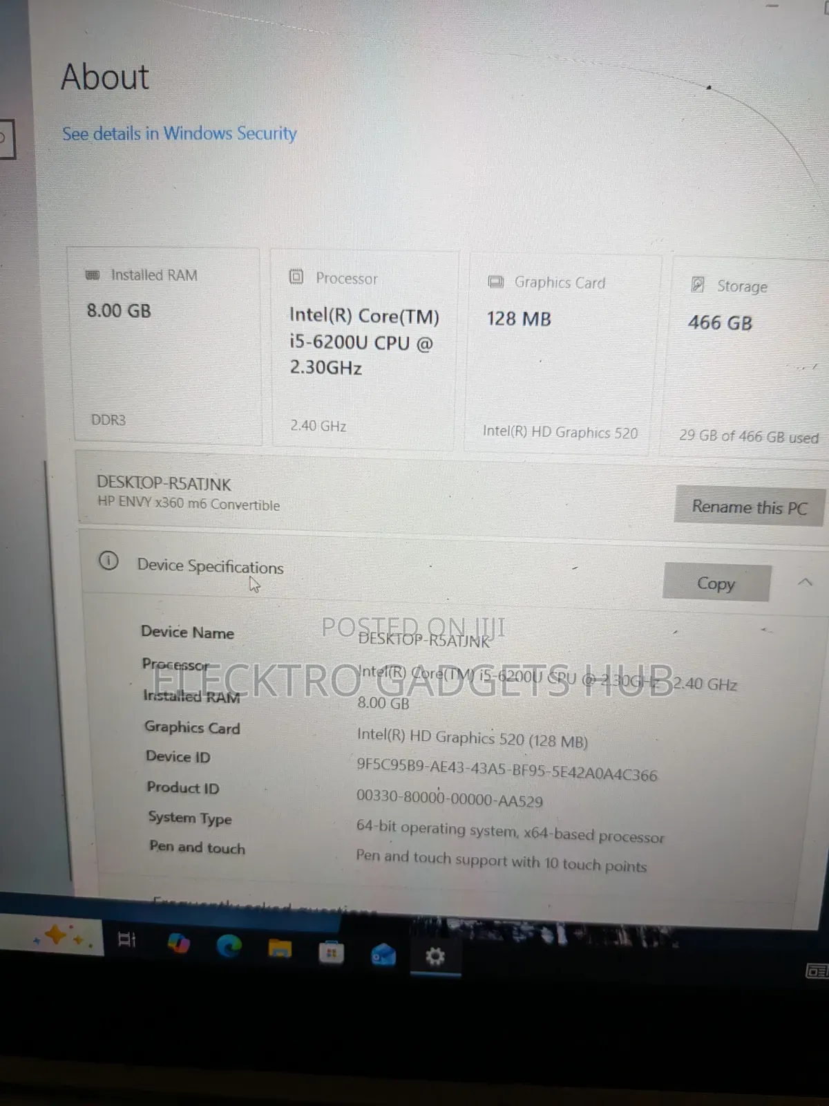 Laptop HP Envy x360 Convertible 15 es2xx 8GB Intel Core i5 SSD 512GB