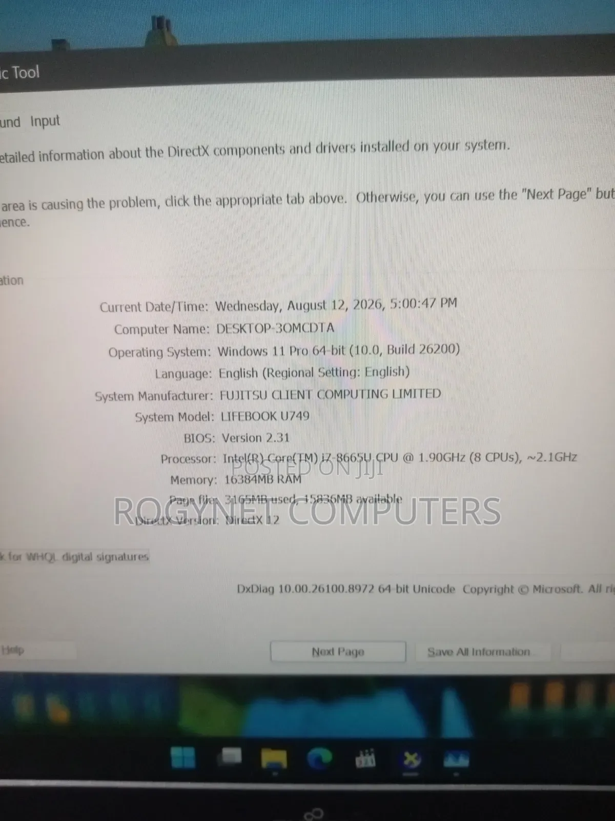 Laptop Fujitsu Lifebook U749 16GB Intel Core i7 SSD 512GB