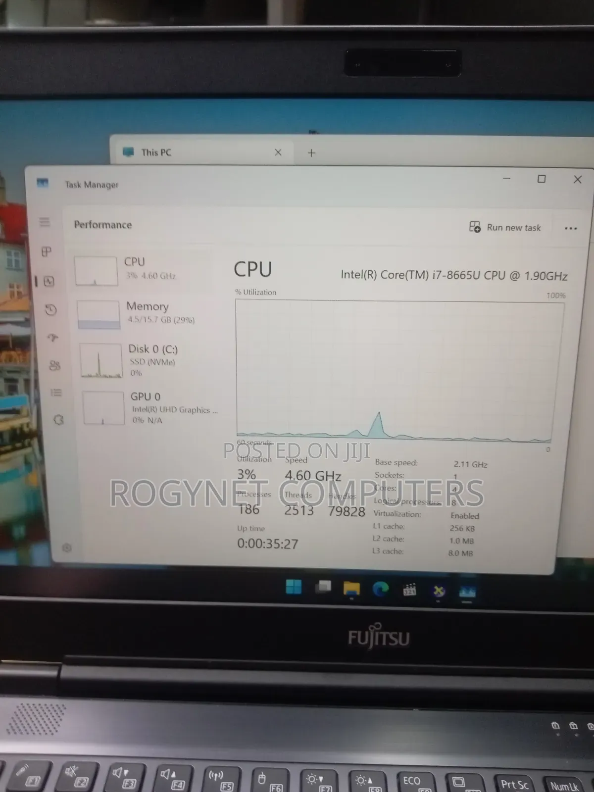 Laptop Fujitsu Lifebook U749 16GB Intel Core i7 SSD 256GB