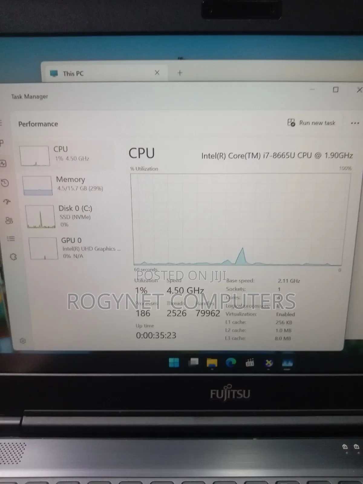 Laptop Fujitsu Lifebook U749 16GB Intel Core i7 SSD 256GB