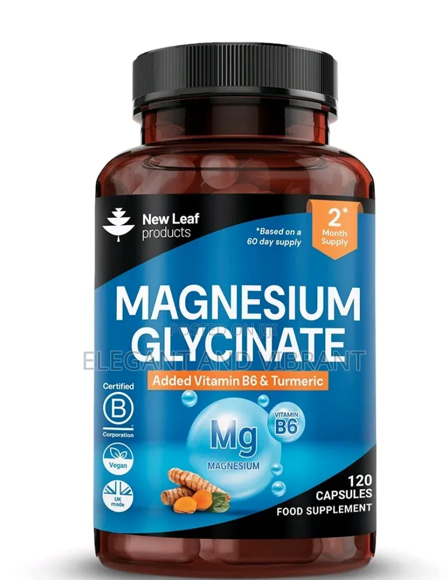 Magnesium Glycinate With Vitamin B6 Turmeric Root Extract - 120 Caps