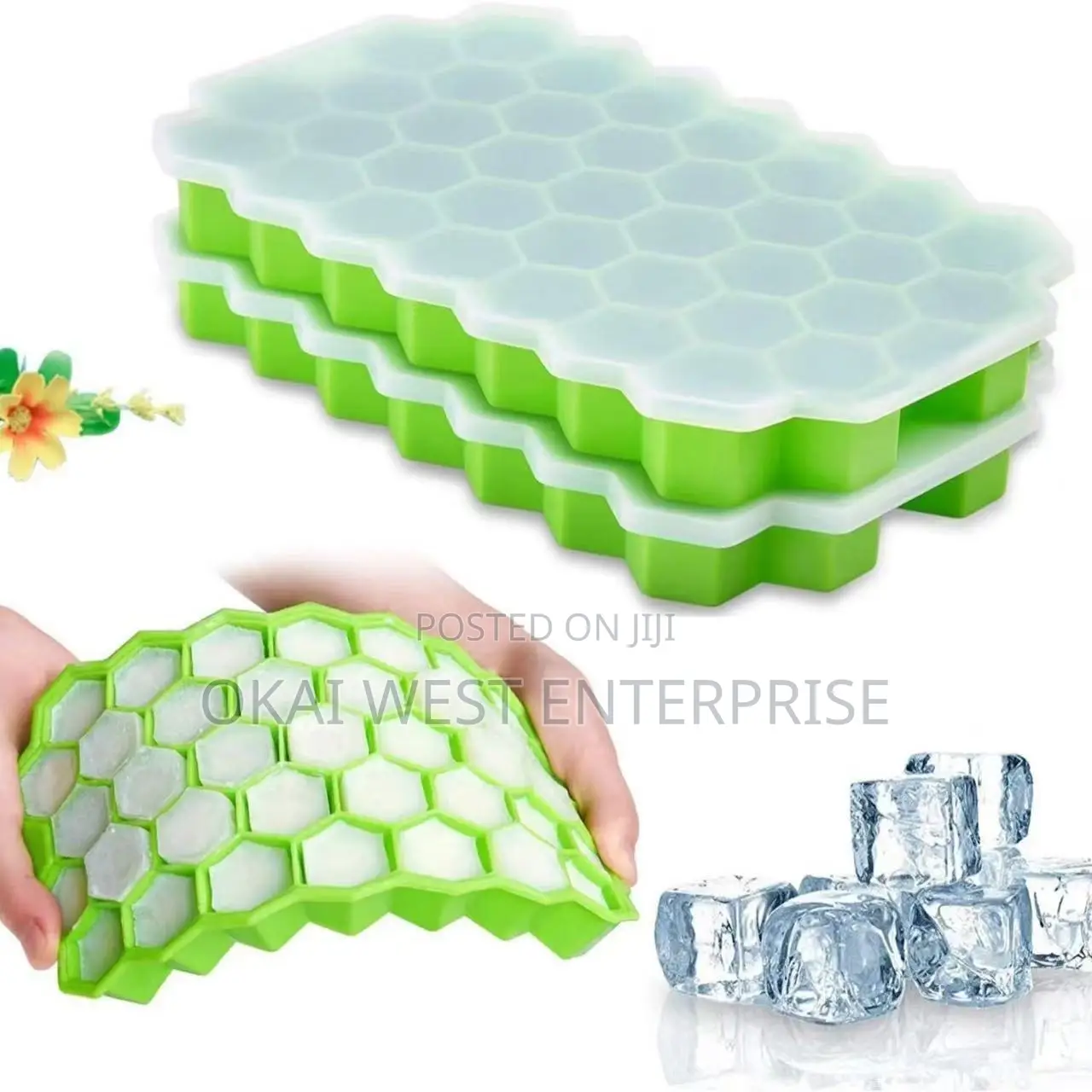 Versatile 37-Cell Silicone Honeycomb Ice Cube Tray