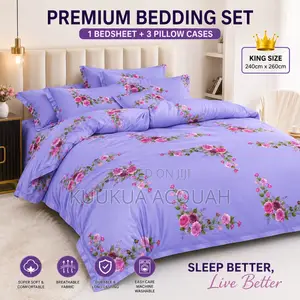 1 Kingsize Bedsheet 3 Pillow Cases