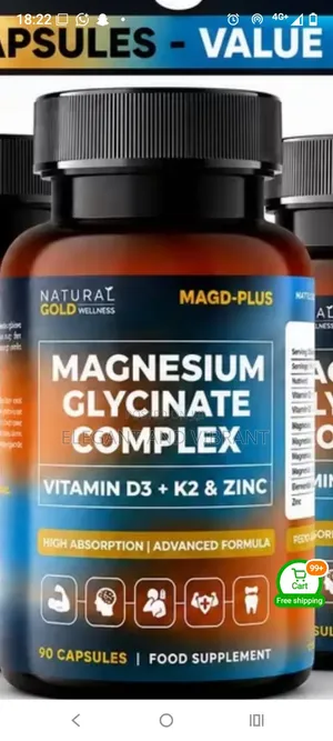 Magnesium Glycinate Complex 6-in-1 Citrate,Malate+Vitamin D3 4000iu