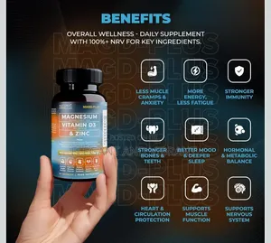 Magnesium Glycinate Complex 6-in-1 Citrate,Malate+Vitamin D3 4000iu