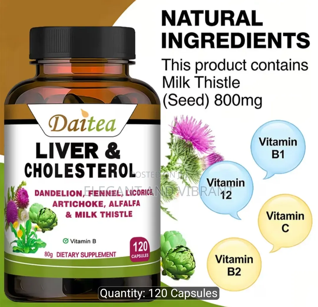 Liver and Cholesterol Cap With Milk Thistle,Dandelion, Artichoke Etc