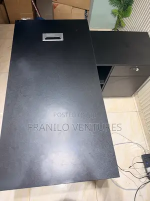 Electric Height Adjustable Desk With Storage Cabinet