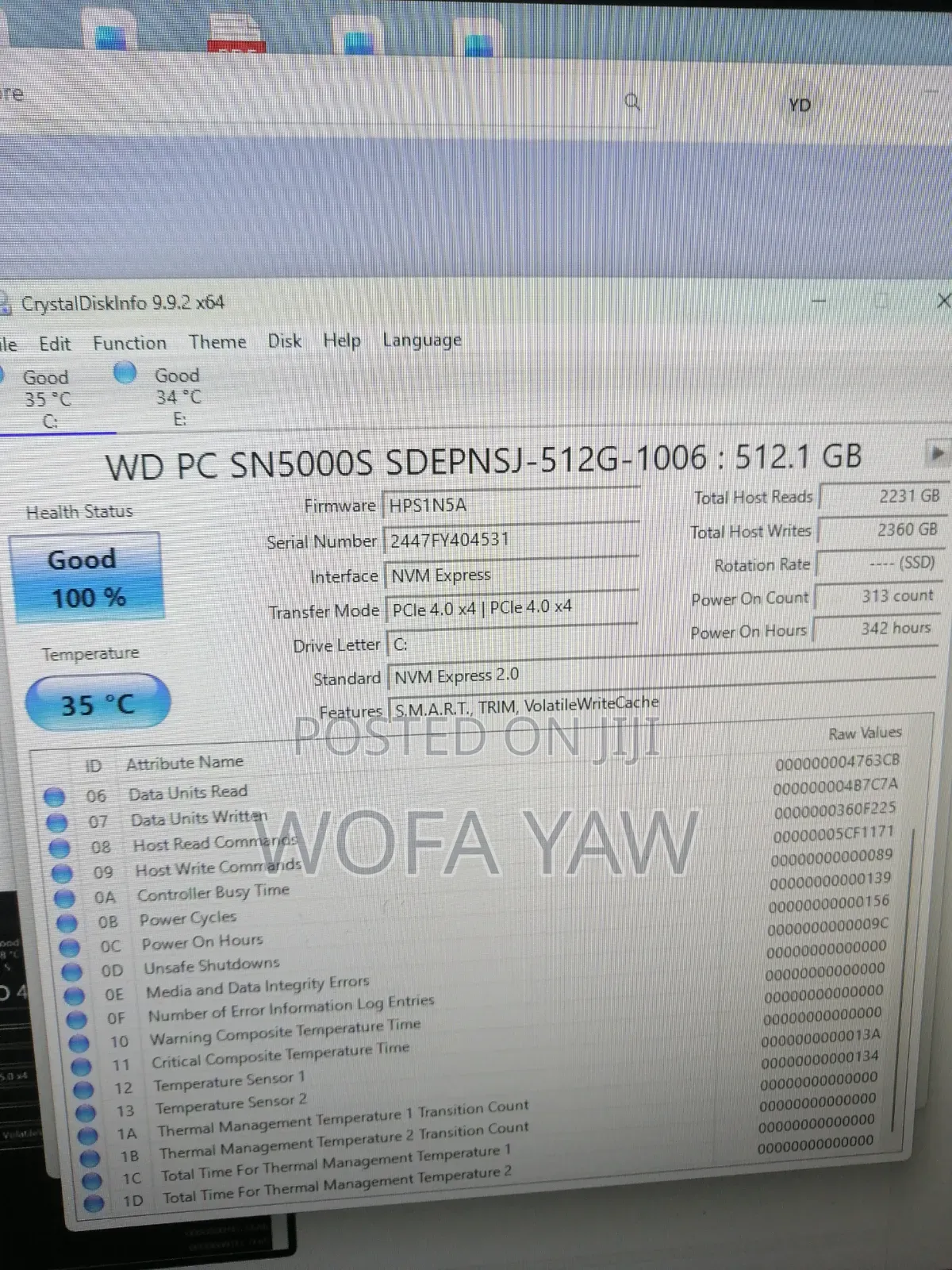 Samsung 512gb M. 2 SSD