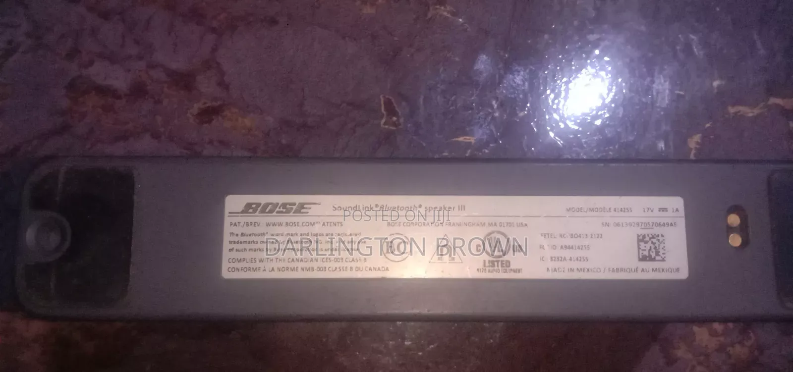Bose III Bluetooth/Auxiliary SPEAKER