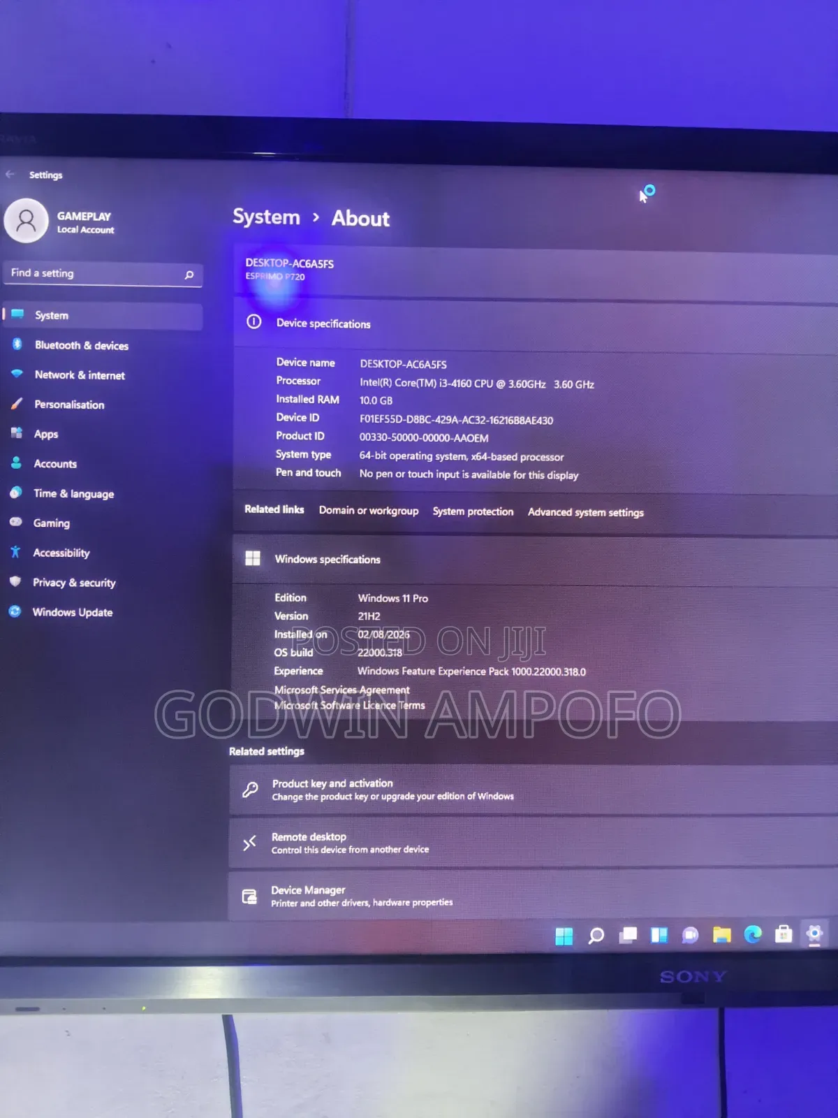 Desktop Computer Fujitsu Esprimo P720 E90+ 8GB Intel Core i3 HDD 1T