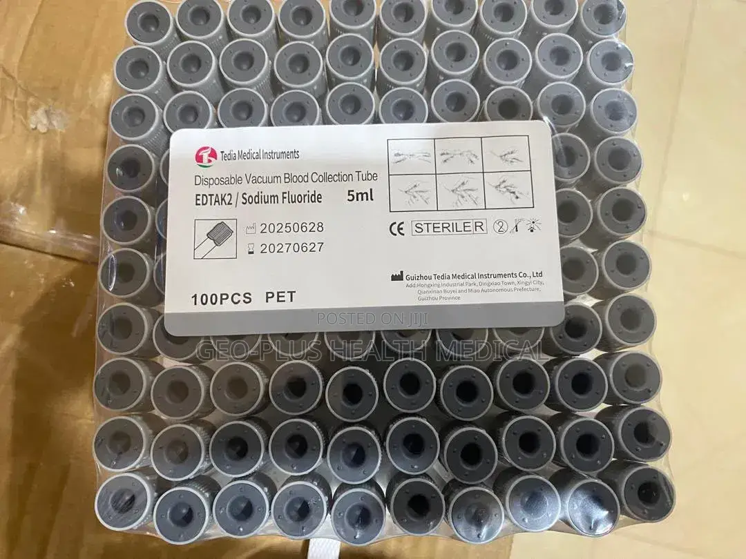 Plastic Sodium Fluoride Tube 5ml (Vacuum Blood Collection Tube)