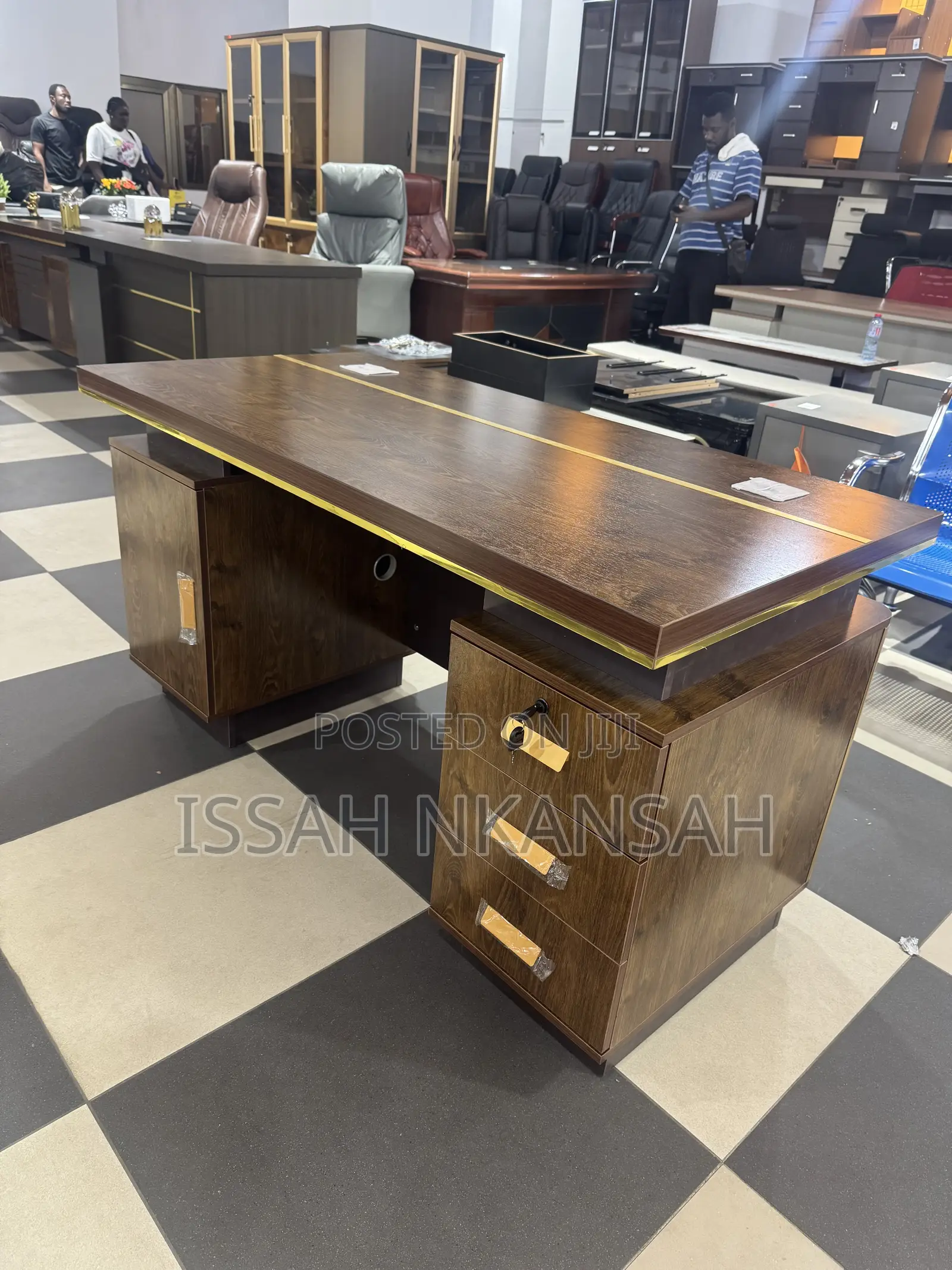 Boss Executive Brown Office Desk and Chair