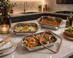 Stainless Steel Storage/Bakeware Set 3