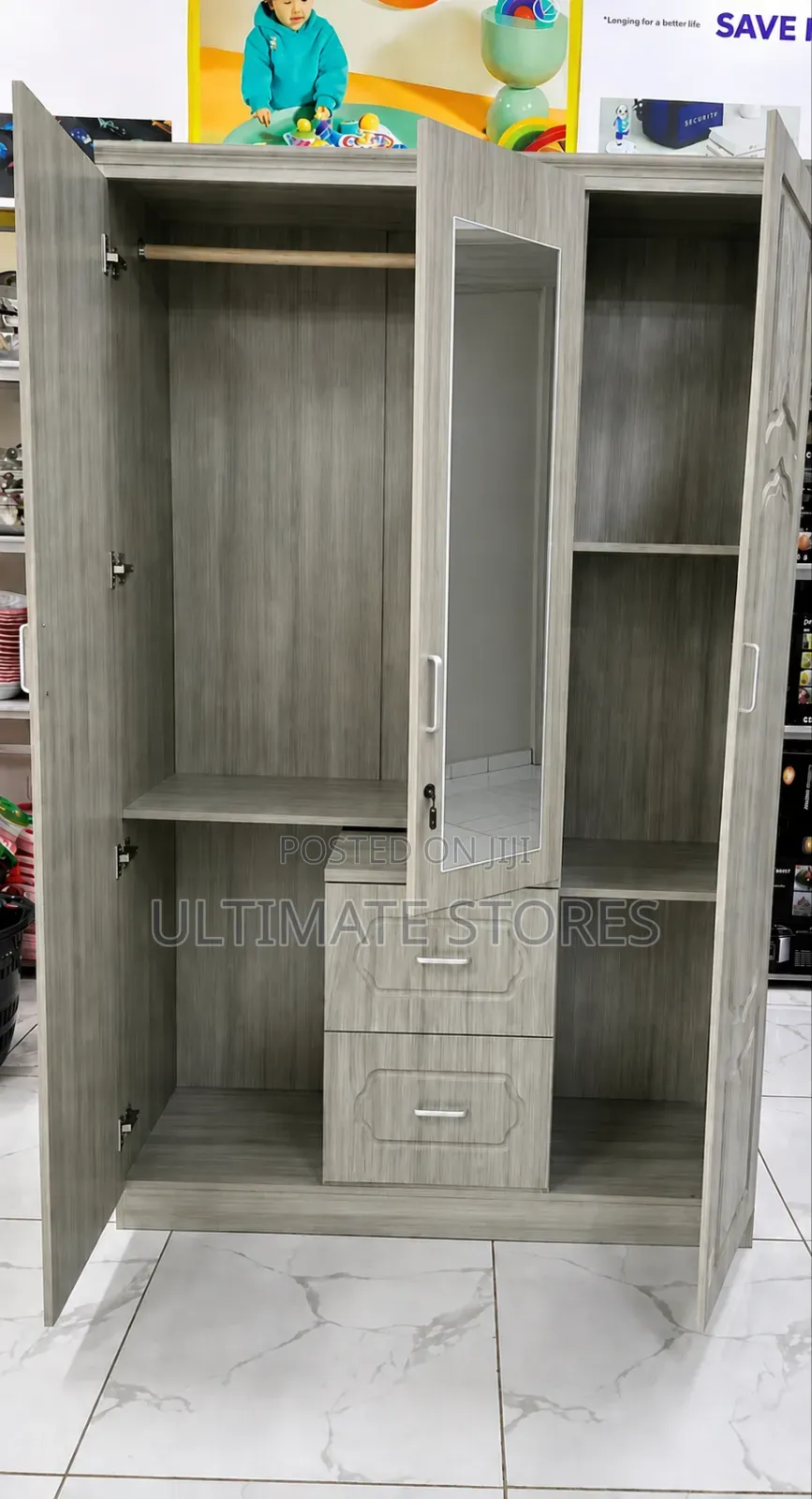 Foreign 3 in 1 Wardrobe( We Deliver for Free Within Accra)